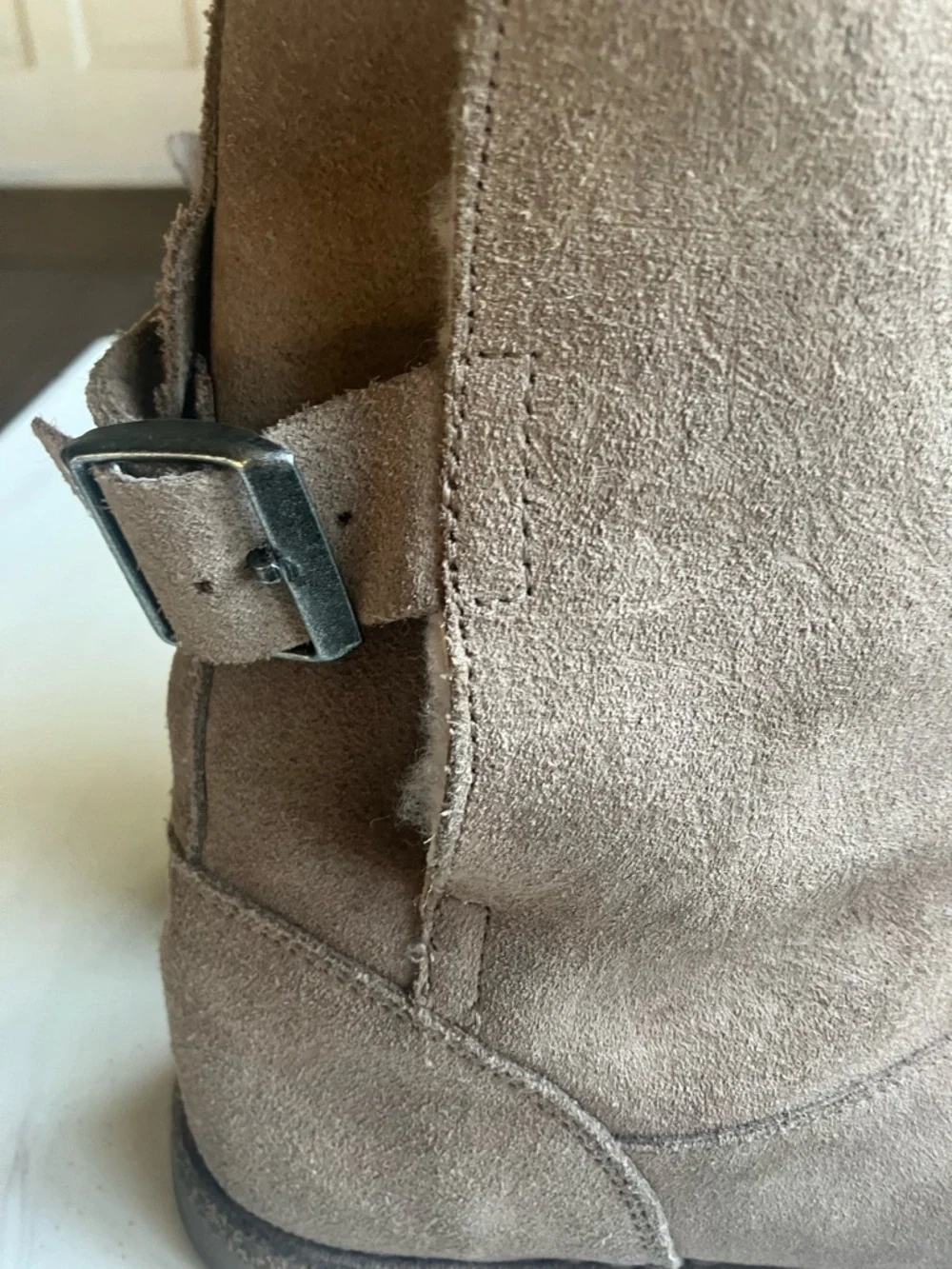 Birkenstock Uppsala Suede Shearling Boot in Taupe